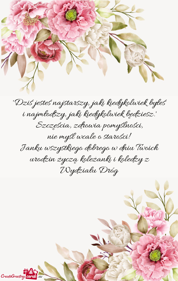 Nie myśl wcale o starości