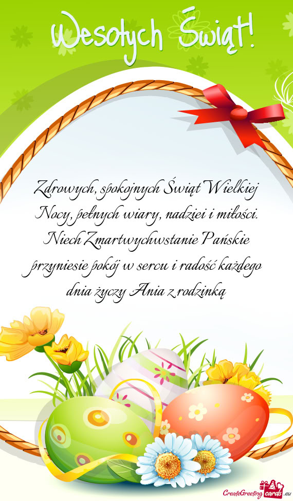 Nie Pańskie przyniesie pokój w sercu i radość każdego dnia Ania z rodzinką