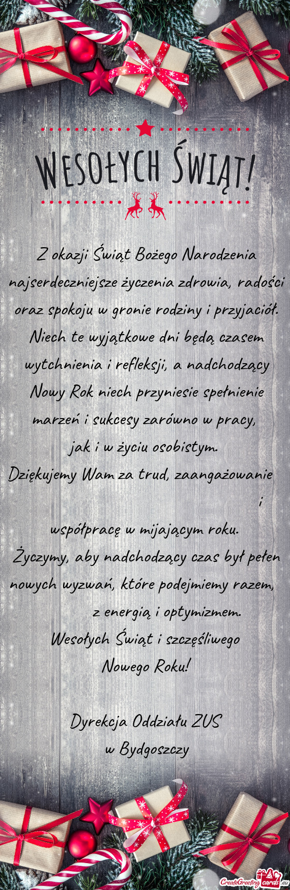 Nie rodziny i przyjaciół. Niech te wyjątkowe dni będą czasem wytchnienia i refleksji, a nadchod