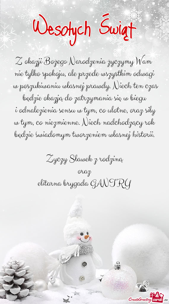 Nie tylko spokoju, ale przede wszystkim odwagi