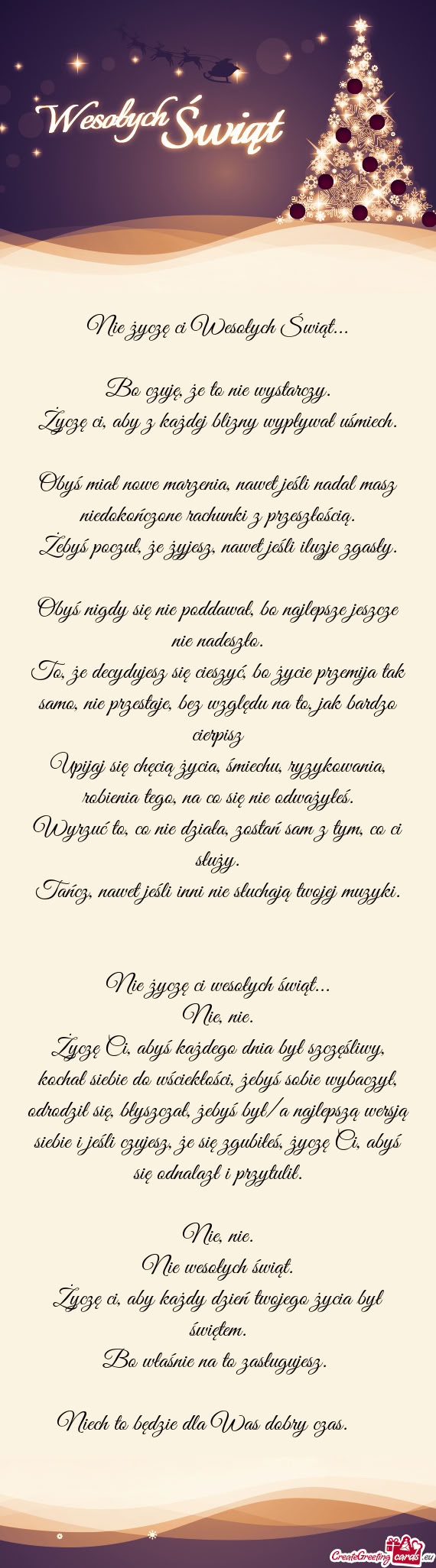 Nie życzę ci Wesołych Świąt