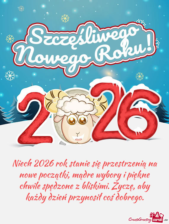 Niech 2026 rok stanie się przestrzenią na nowe początki, mądre wybory i piękne chwile spędzone