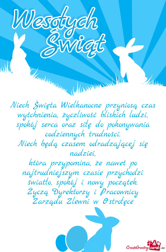 Niech będą czasem odradzającej się nadziei