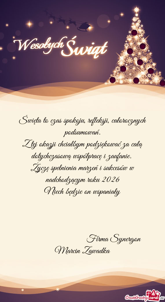 Niech będzie on wspaniały