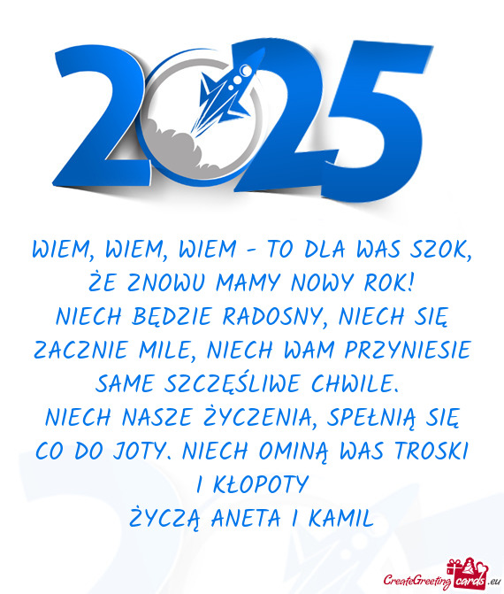 NIECH BĘDZIE RADOSNY, NIECH SIĘ ZACZNIE MILE, NIECH WAM PRZYNIESIE SAME SZCZĘŚLIWE CHWILE
