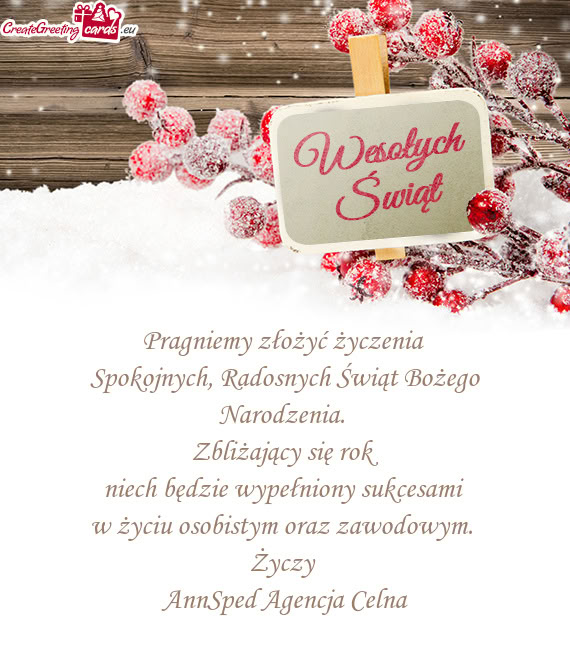 Niech będzie wypełniony sukcesami