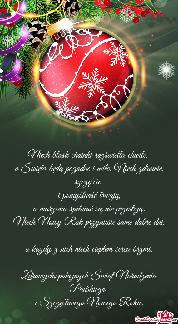 Niech blask choinki rozświetla chwile