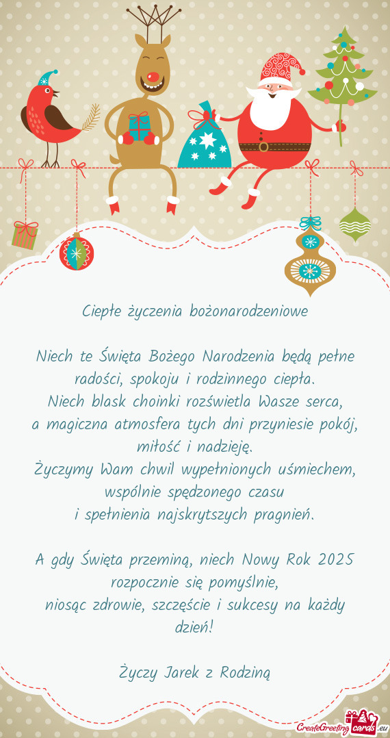 Niech blask choinki rozświetla Wasze serca