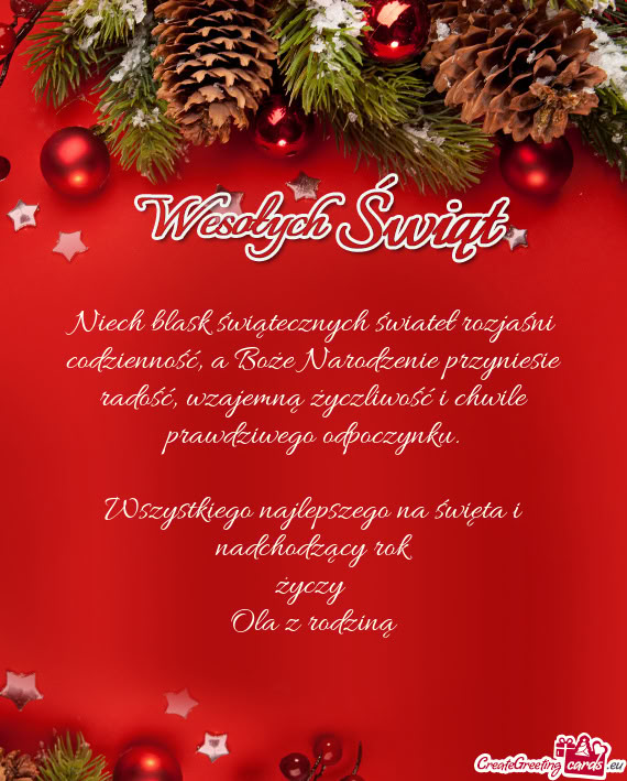 Niech blask świątecznych świateł rozjaśni codzienność, a Boże Narodzenie przyniesie radość