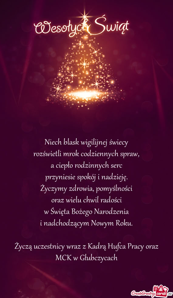 Niech blask wigilijnej świecy