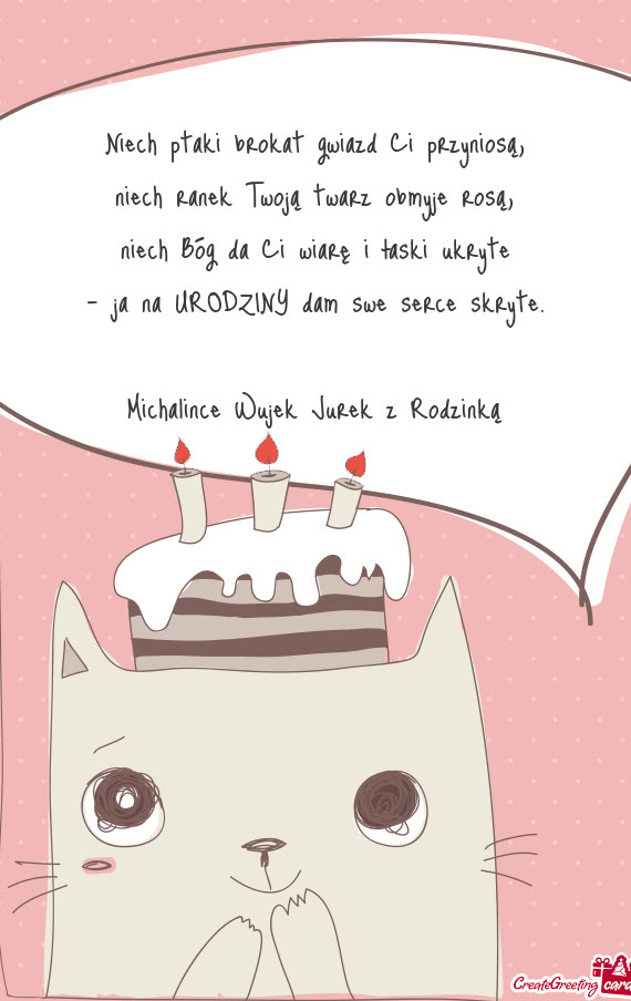 Niech Bóg da Ci wiarę i łaski ukryte - ja na URODZINY dam swe serce skryte