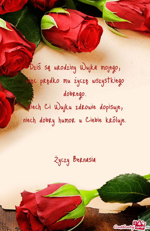 Niech Ci Wujku zdrowie dopisuje