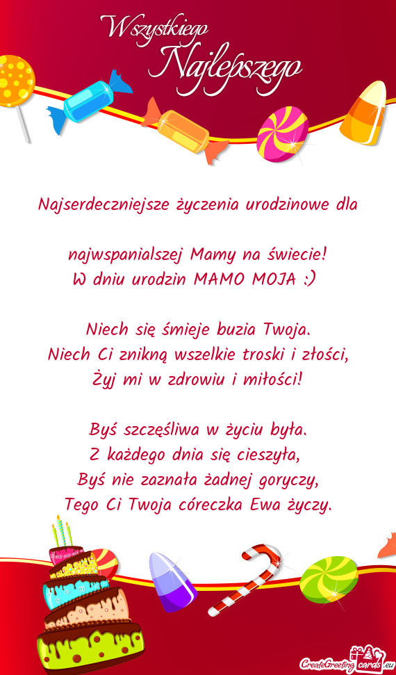 Niech Ci znikną wszelkie troski i złości