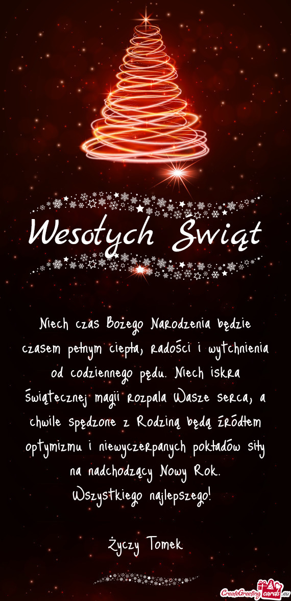 Niech czas Bożego Narodzenia będzie czasem pełnym ciepła