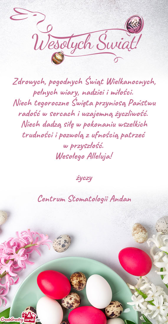 Niech dadzą siłę w pokonaniu wszelkich trudności i pozwolą z ufnością patrzeć