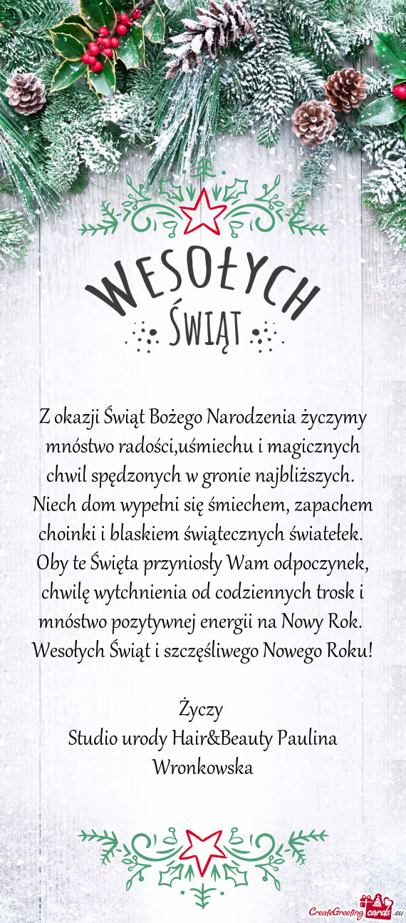 Niech dom wypełni się śmiechem, zapachem choinki i blaskiem świątecznych światełek