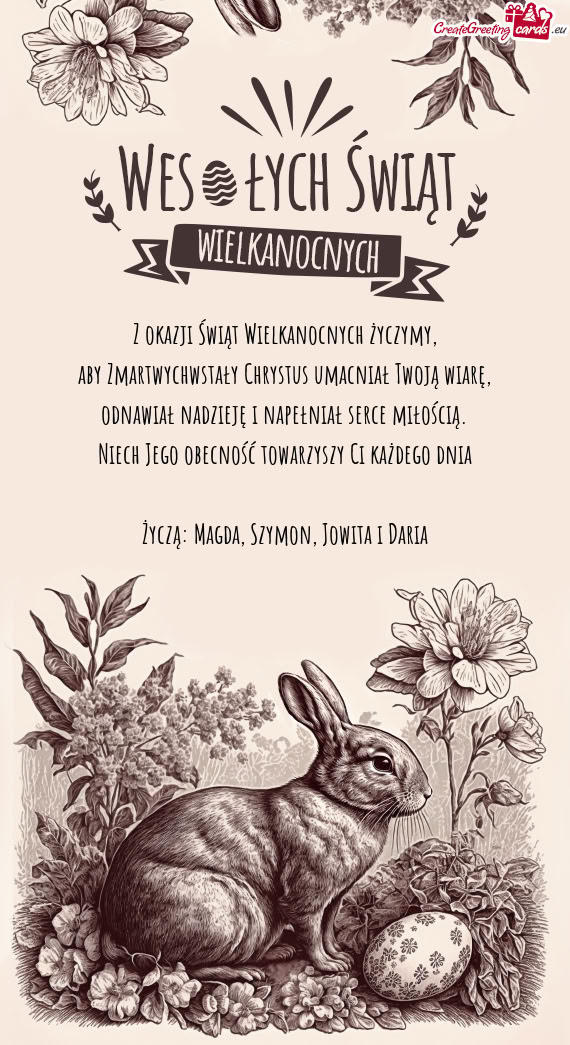 Niech Jego obecność towarzyszy Ci każdego dnia