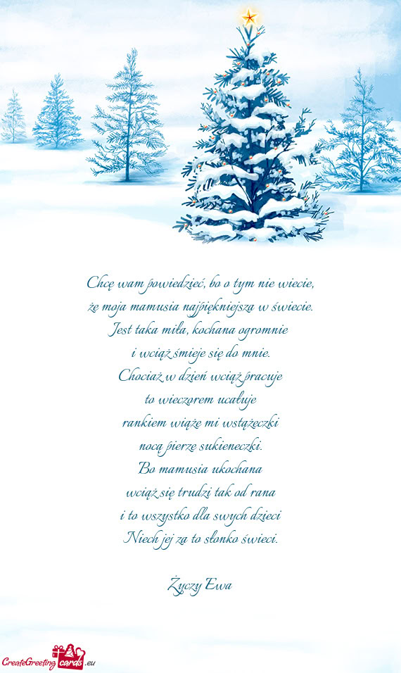 Niech jej za to słonko świeci