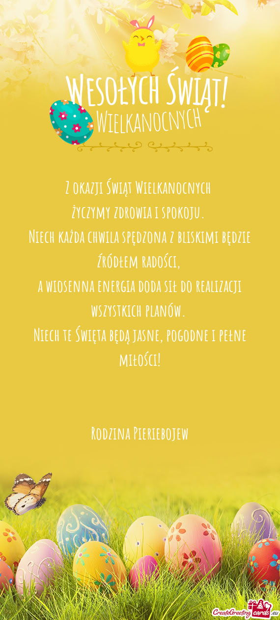 Niech każda chwila spędzona z bliskimi będzie źródłem radości