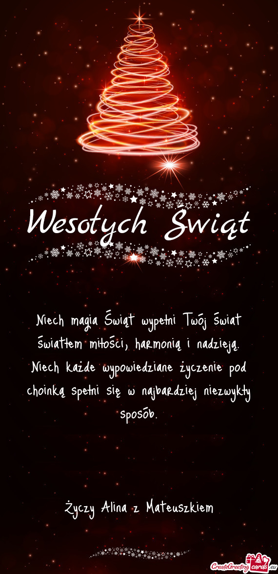 Niech każde wypowiedziane życzenie pod choinką spełni się w najbardziej niezwykły sposób