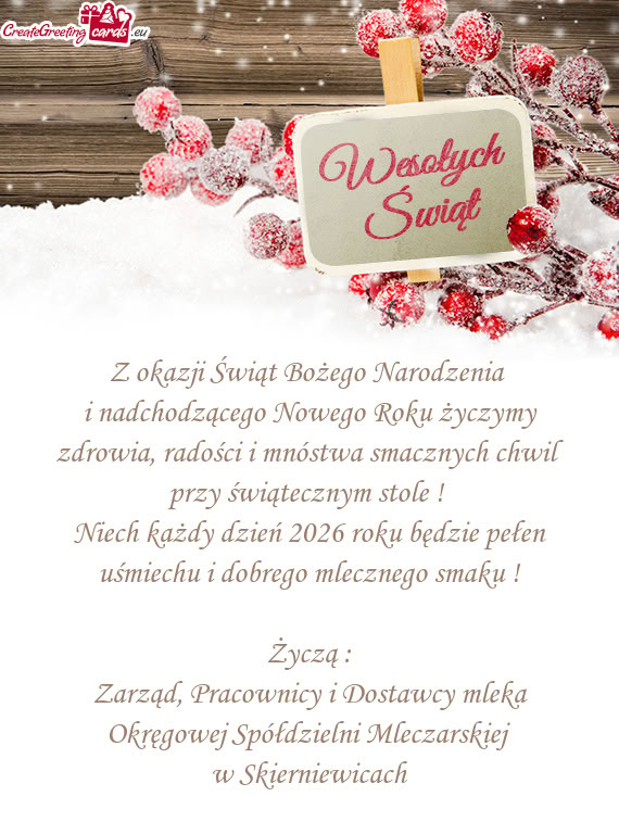 Niech każdy dzień 2026 roku będzie pełen uśmiechu i dobrego mlecznego smaku