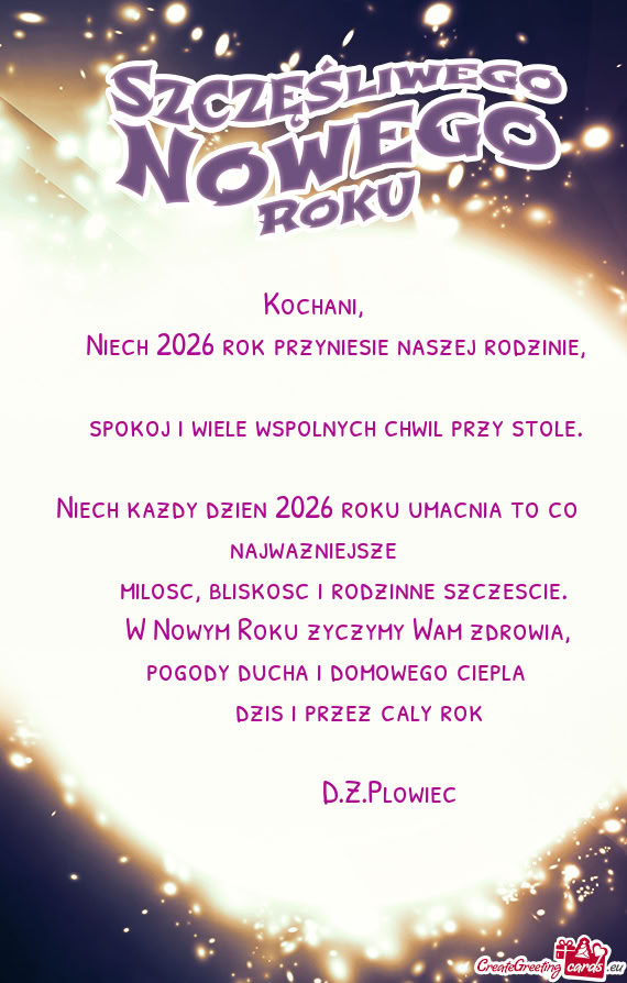 Niech kazdy dzien 2026 roku umacnia to co najwazniejsze