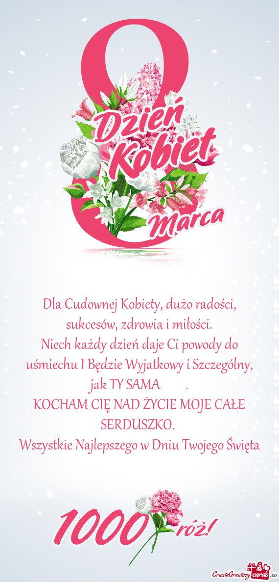 Niech każdy dzień daje Ci powody do uśmiechu I Będzie Wyjatkowy i Szczególny, jak TY SAMA❤️