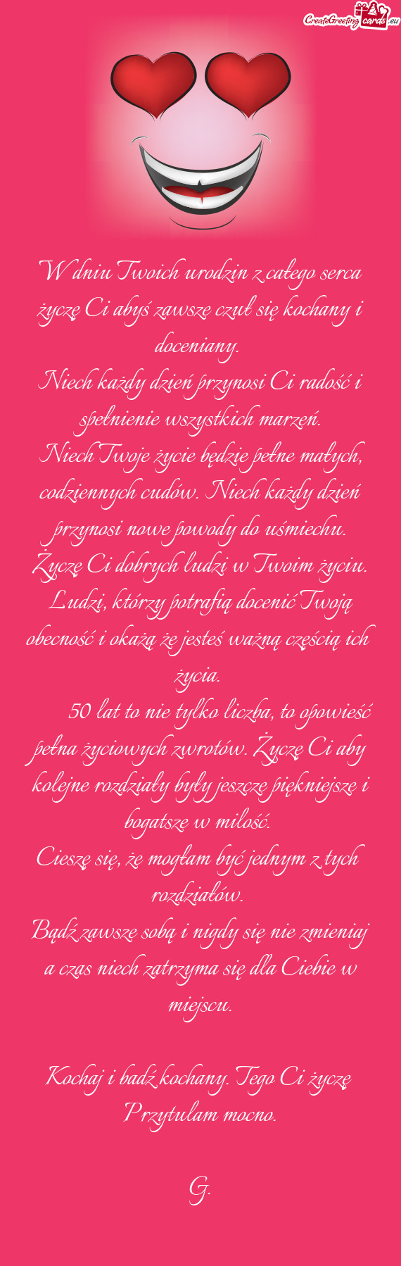 Niech każdy dzień przynosi Ci radość i spełnienie wszystkich marzeń