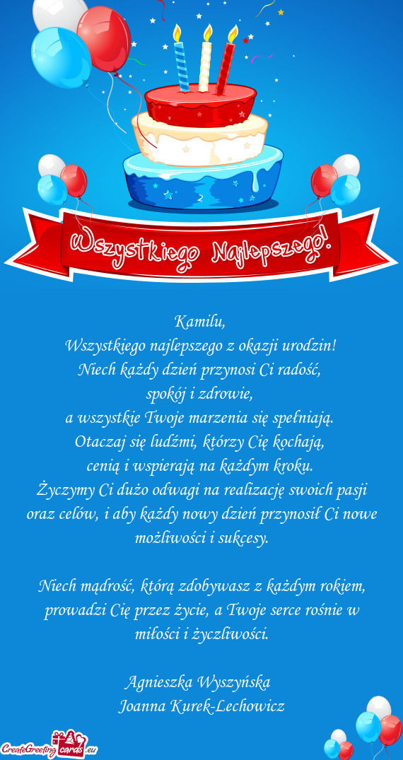 Niech każdy dzień przynosi Ci radość