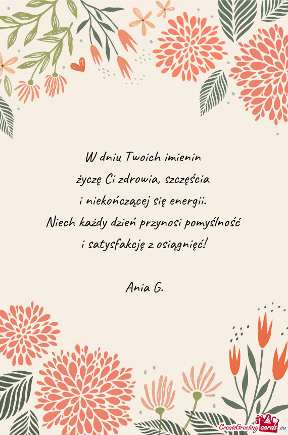 Niech każdy dzień przynosi pomyślność