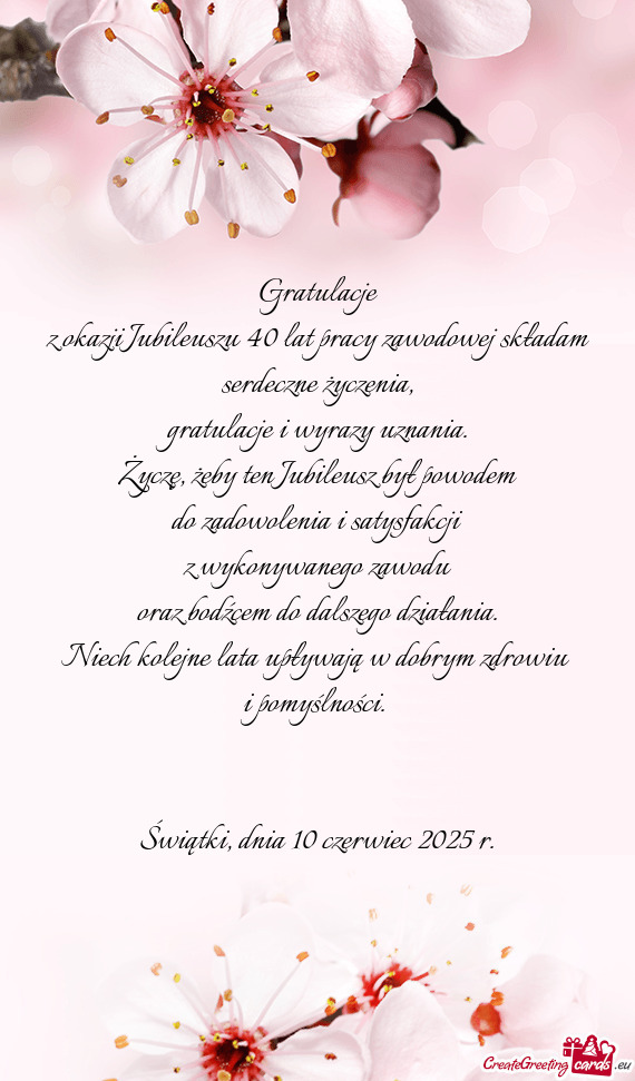 Niech kolejne lata upływają w dobrym zdrowiu