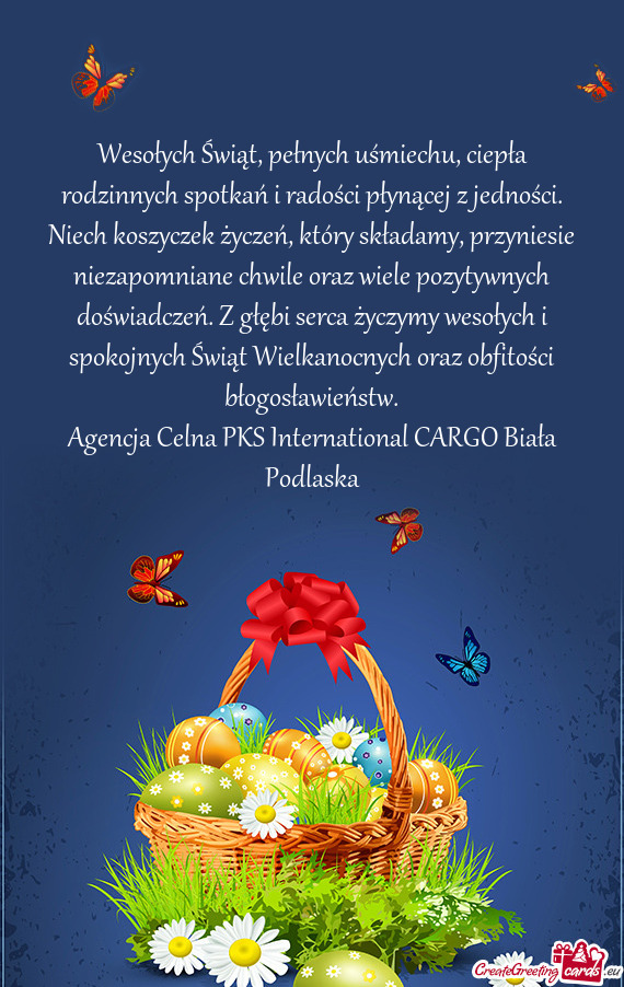 Niech koszyczek życzeń, który składamy, przyniesie niezapomniane chwile oraz wiele pozytywnych