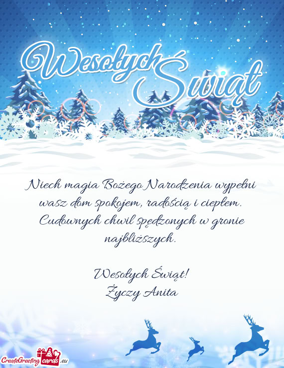 Niech magia Bożego Narodzenia wypełni wasz dom spokojem