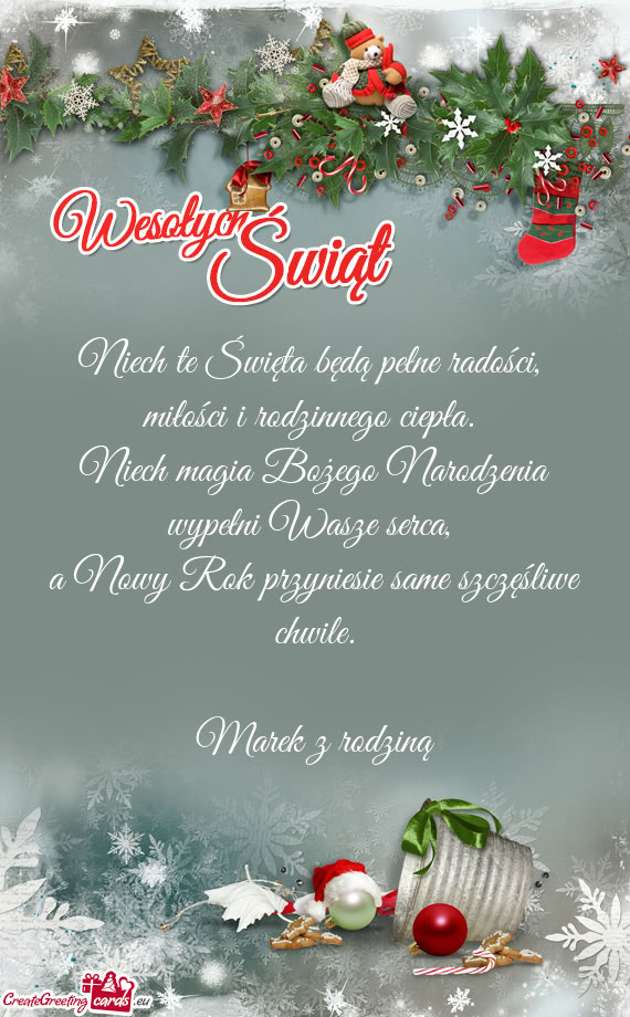 Niech magia Bożego Narodzenia wypełni Wasze serca