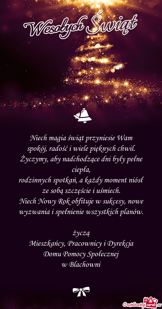Niech magia świąt przyniesie Wam