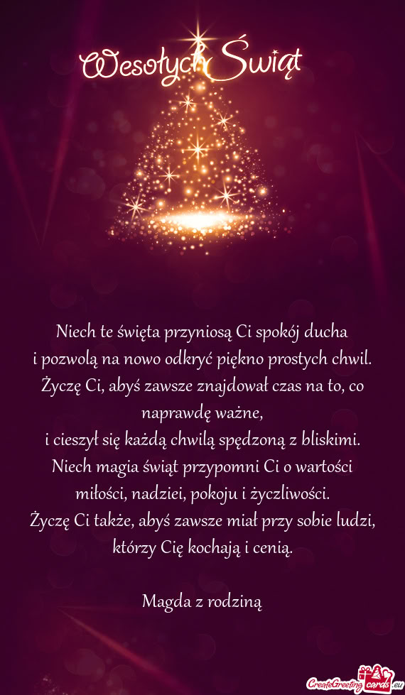 Niech magia świąt przypomni Ci o wartości miłości