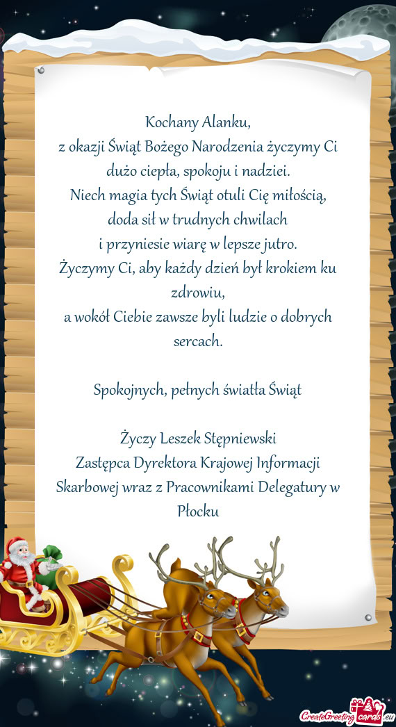 Niech magia tych Świąt otuli Cię miłością