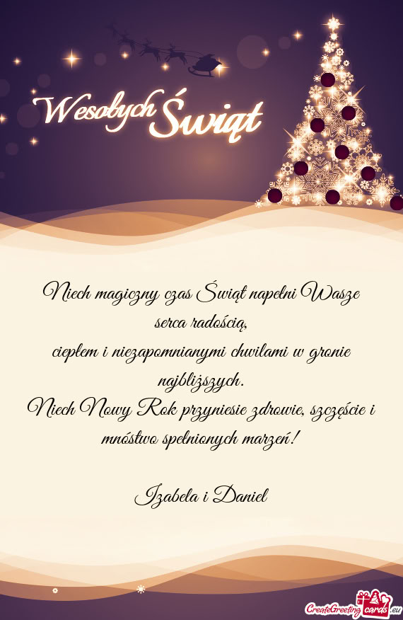 Niech magiczny czas Świąt napełni Wasze serca radością