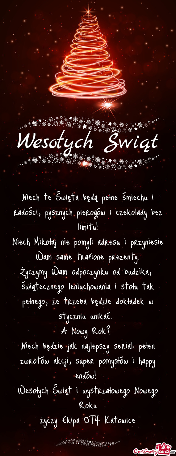 Niech Mikołaj nie pomyli adresu i przyniesie Wam same trafione prezenty