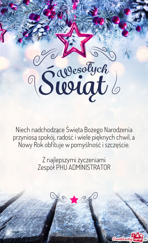 Niech nadchodzące Święta Bożego Narodzenia przyniosą spokój