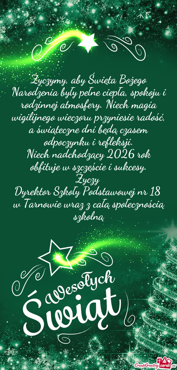 Niech nadchodzący 2026 rok obfituje w szczęście i sukcesy