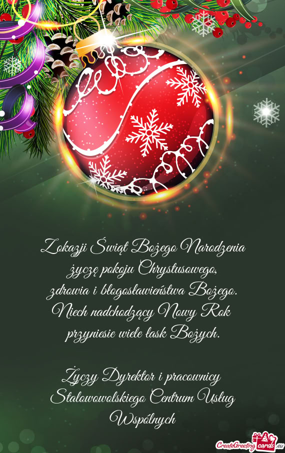 Niech nadchodzący Nowy Rok przyniesie wiele łask Bożych