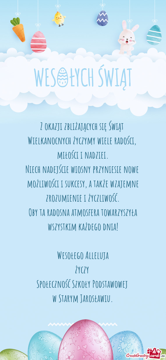 Niech nadejście wiosny przyniesie nowe