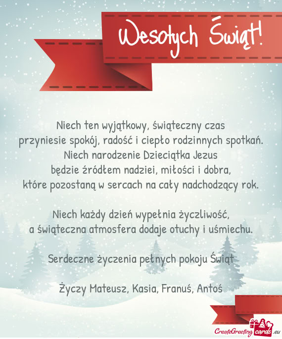 Niech narodzenie Dzieciątka Jezus