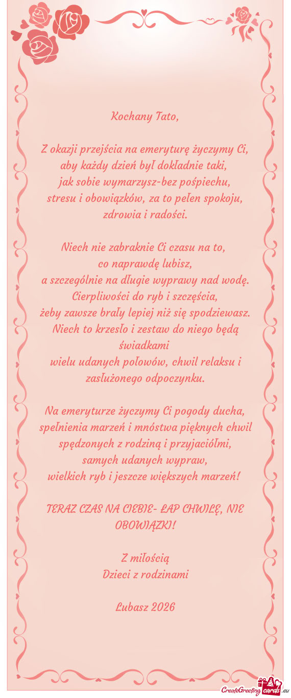 Niech nie zabraknie Ci czasu na to