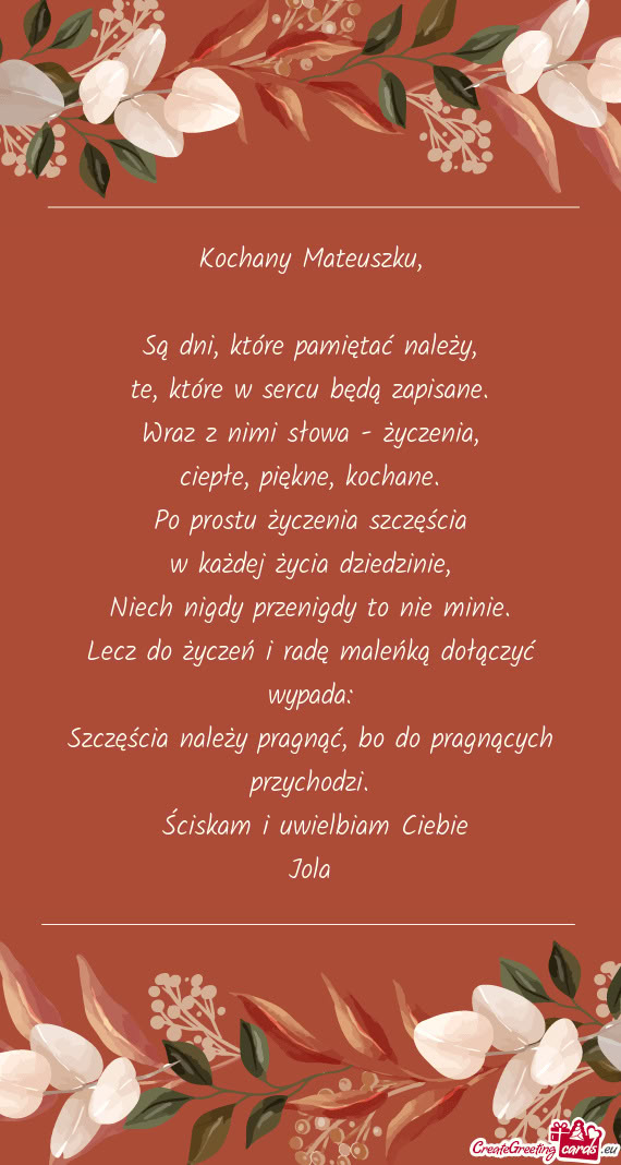 Niech nigdy przenigdy to nie minie