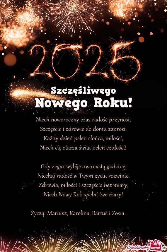 Niech noworoczny czas radość przynosi