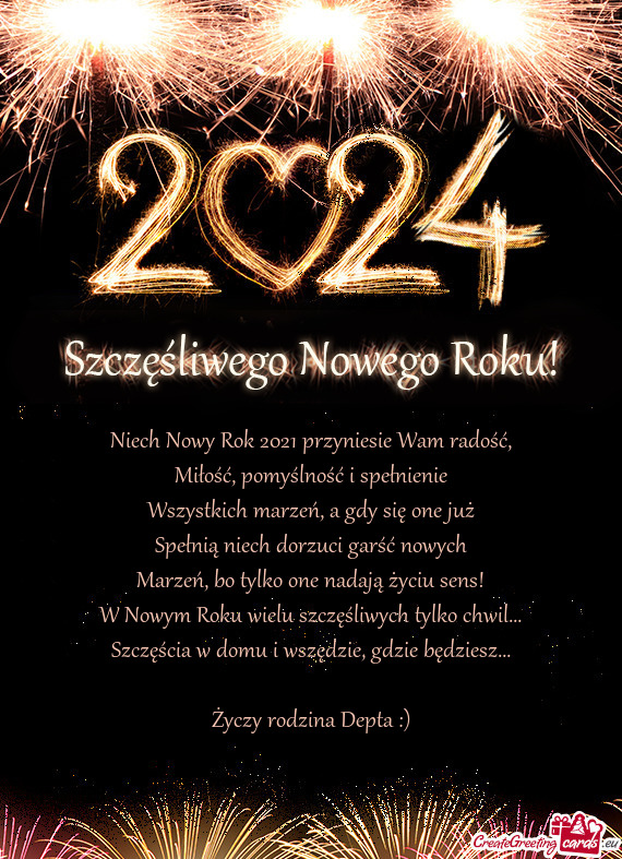 Niech Nowy Rok 2021 przyniesie Wam radość
