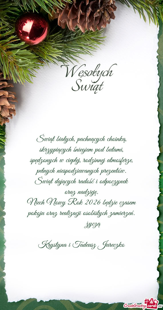 Niech Nowy Rok 2026 będzie czasem