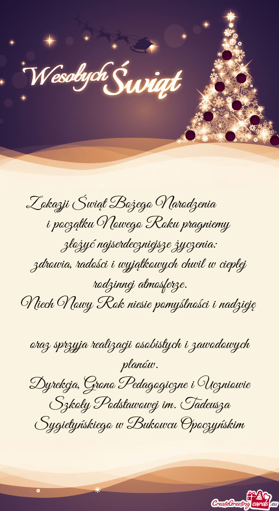 Niech Nowy Rok niesie pomyślności i nadzieję